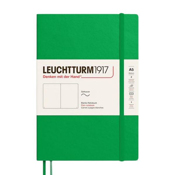 이미지를 갤러리 뷰어에 로드 , Leuchtturm1917 A5 Medium Softcover Notebook - Plain / Spring Leaf