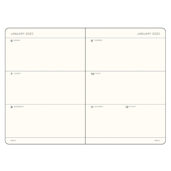 将图片加载到图库查看器,Leuchtturm1917 A5 Medium Hardcover Weekly Planner 2025 - Forest Green