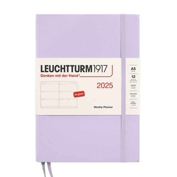 이미지를 갤러리 뷰어에 로드 , Leuchtturm1917 A5 Medium Hardcover Weekly Planner 2025 - Lilac