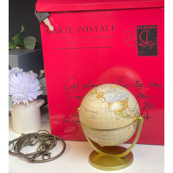 将图片加载到图库查看器,Luxo Antique Vintage Globe, Mini Desktop - 10cm