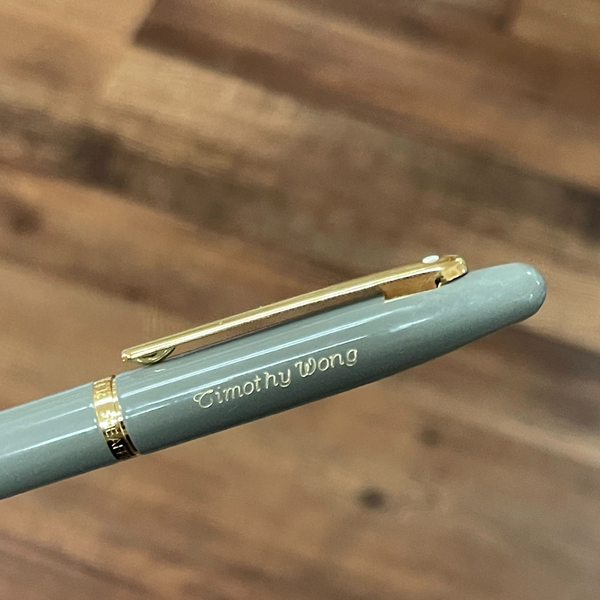 이미지를 갤러리 뷰어에 로드 , Sheaffer VFM E9427 Fountain Pen - Glossy Light Gray with PVD Gold-tone Trims