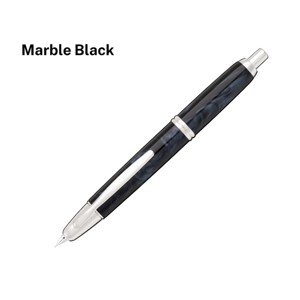 将图片加载到图库查看器,Pilot Capless (Vanish Point) SE Fountain Pen Marble Black,Marble Green,Marble Blue,Marble Orange,Marble Red,18K Gold Rhodium-plated Nib,Marble Black - Fine/Medium