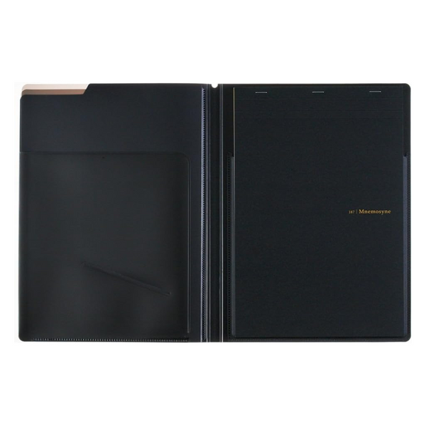 이미지를 갤러리 뷰어에 로드 , Maruman Mnemosyne Notepad Holder with 5 Pockets & A4 Graph Notepad (Black)