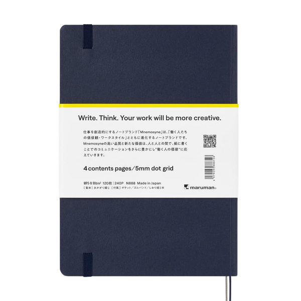 将图片加载到图库查看器,Maruman Mnemosyne A5 Journal Hardcover Notebook - Navy
