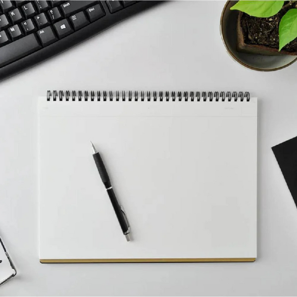 画像をギャラリービューアに読み込む, Maruman Mnemosyne A5 Notebook - Landscape / Blank (Black)