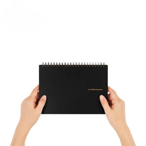 画像をギャラリービューアに読み込む, Maruman Mnemosyne A5 Notebook - Landscape / Blank (Black)