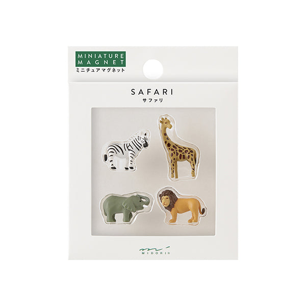 Load image into Gallery viewer, Midori Miniature Magnet - Safari B (Set of 4)