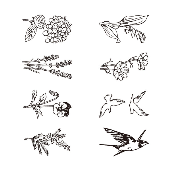 이미지를 갤러리 뷰어에 로드 , Midori Paintable Rotating Stamp Dial - Flower & Bird