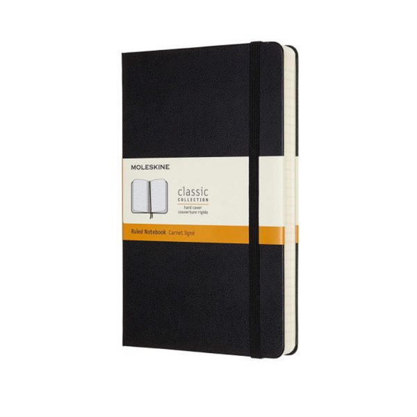 Load image into Gallery viewer, Moleskine Hardcover Classic Notebook - Ruled / Large / Black