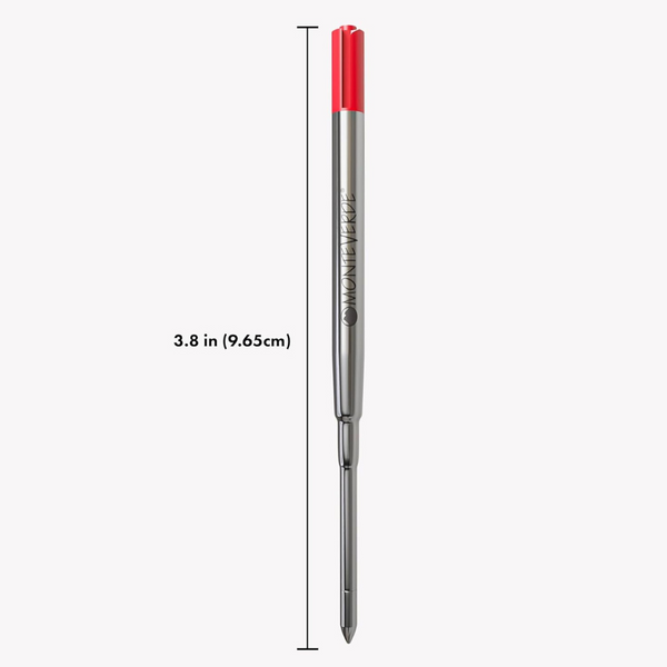 이미지를 갤러리 뷰어에 로드 , Monteverde Soft Roll Ballpoint Refill To Fit Parker Ballpoint Pen (Pack of 2) - Red / Medium