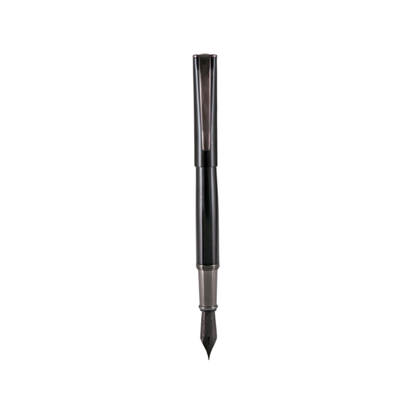 Load image into Gallery viewer, Monteverde Impressa Fountain Pen Black with Gunmetal Trim Fine