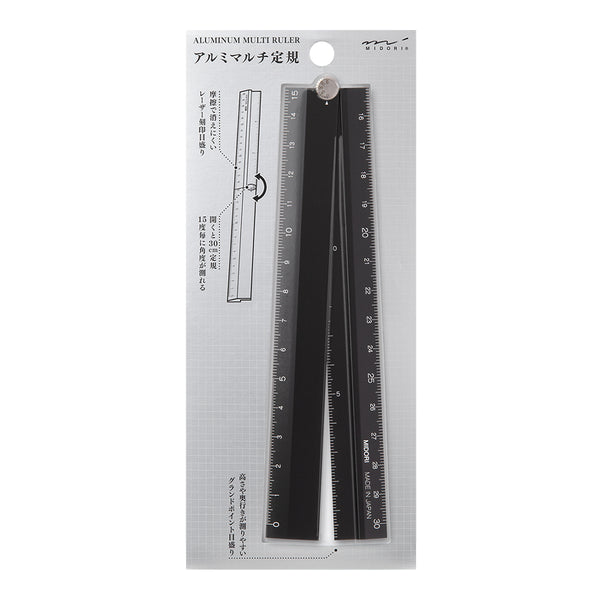 Load image into Gallery viewer, Midori Aluminum Multiple Ruler (30cm)