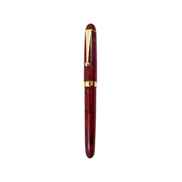 Load image into Gallery viewer, Onishi Seisakusho Cellulose Acetate Fountain Pen Red Marble
