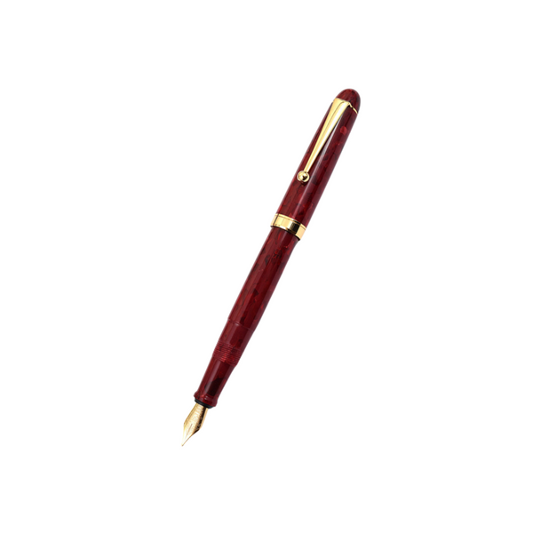 Load image into Gallery viewer, Onishi Seisakusho Cellulose Acetate Fountain Pen Red Marble