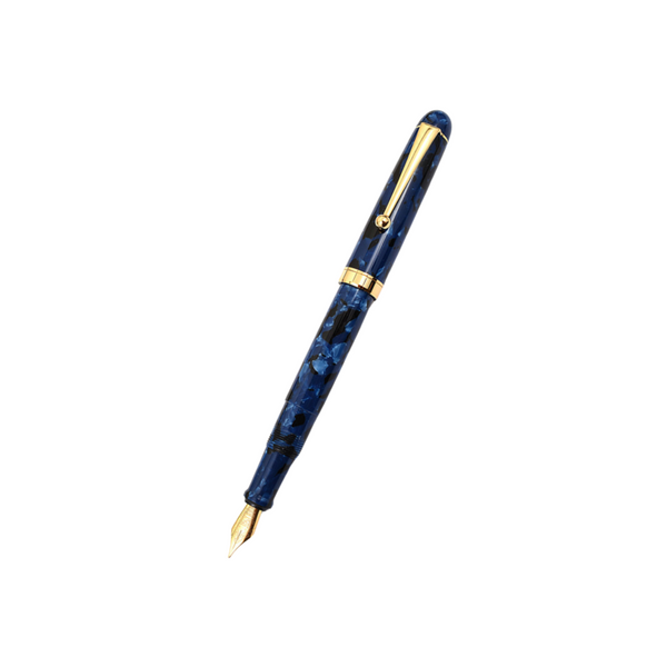 Load image into Gallery viewer, Onishi Hand Made Fountain Pen-Standard Schmidt Steel - Blue Marble
