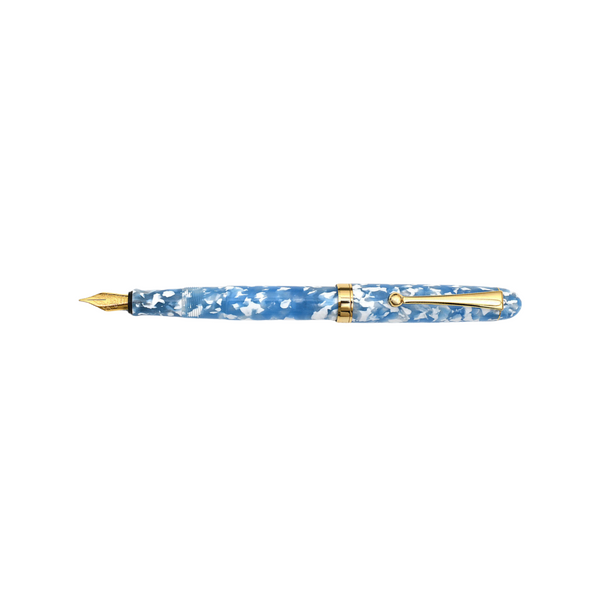 Load image into Gallery viewer, Onishi Hand Made Fountain Pen-Standard Schmidt Steel - Sora Blue