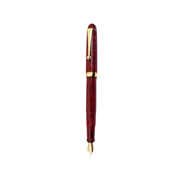 Load image into Gallery viewer, Onishi Seisakusho Cellulose Acetate Fountain Pen Red Marble