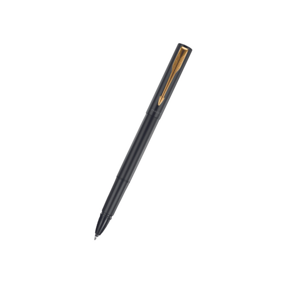 将图片加载到图库查看器,Parker Vector XL Rollerball Pen - Black with Gold Trim