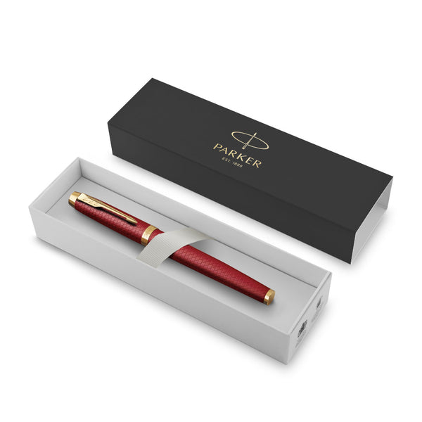 Load image into Gallery viewer, Parker IM Premium Fountain Pen - Red with Gold Trims
