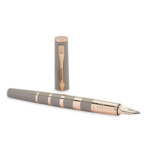 이미지를 갤러리 뷰어에 로드 , Parker Ingenuity Small Taupe & Metal Pink Gold Trim 5th Technology Pen