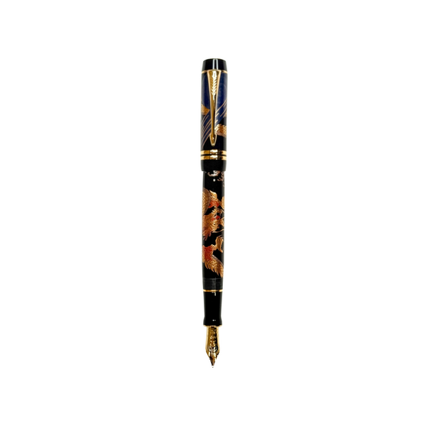 Load image into Gallery viewer, Parker Duofold Golden Dragon Makie Fountain Pen - Medium Nib (FPD 2024)