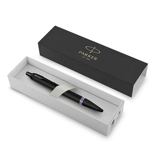 将图片加载到图库查看器,Parker IM PROFESSIONAL Vibrant Ring Ballpoint Pen Amethyst Purple
