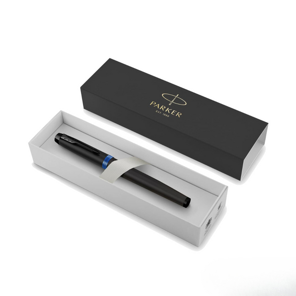 将图片加载到图库查看器,Parker IM PROFESSIONAL Vibrant Ring BT Rollerball Pen Marine Blue