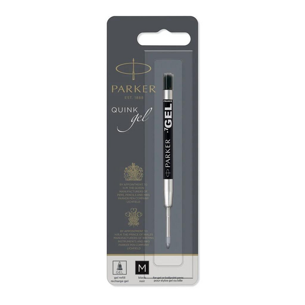 将图片加载到图库查看器,Parker Quink Gel Ballpoint Refill Medium 0.7mm - Black