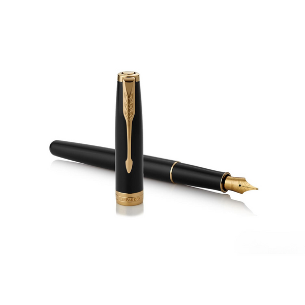 Load image into Gallery viewer, Parker Sonnet Lacquer Black GT Fountain Pen