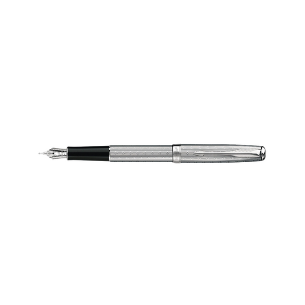 画像をギャラリービューアに読み込む, Parker Sonnet II Chrome Silvery Fountain Pen with Chrome Trims