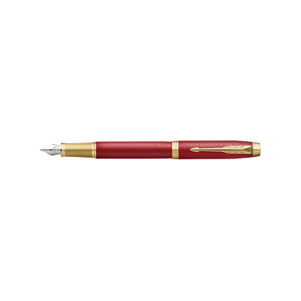 Load image into Gallery viewer, Parker IM Premium Fountain Pen - Red with Gold Trims