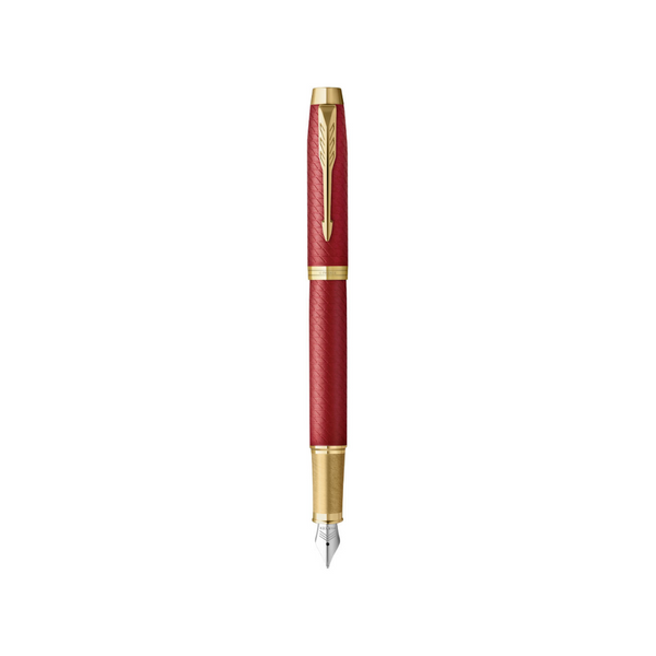 Load image into Gallery viewer, Parker IM Premium Fountain Pen - Red with Gold Trims