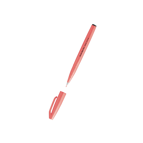 이미지를 갤러리 뷰어에 로드 , Pentel Brush Sign Pen - Fluorescent Red