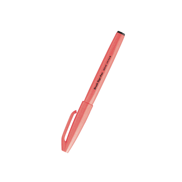 이미지를 갤러리 뷰어에 로드 , Pentel Brush Sign Pen - Fluorescent Red