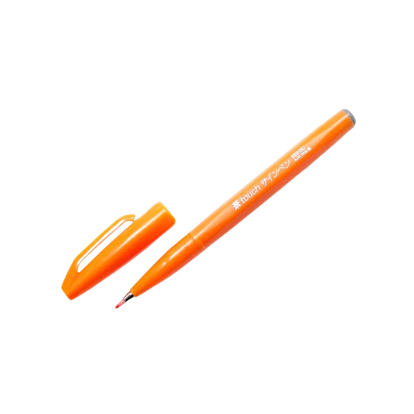 Load image into Gallery viewer, Pentel Touch Brush Sign Pen Orange