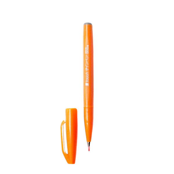 Load image into Gallery viewer, Pentel Touch Brush Sign Pen Orange