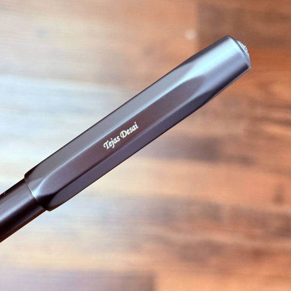 Load image into Gallery viewer, Personalised name engraving on Kaweco AL Sport Fountain Pen - Anthracite