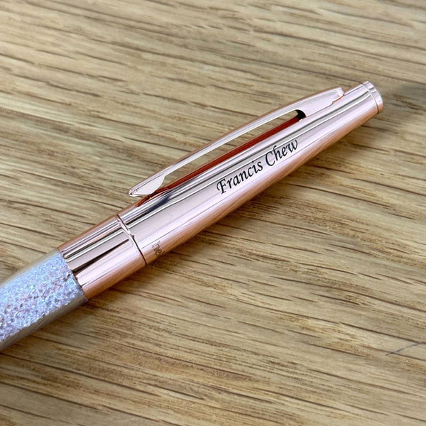 将图片加载到图库查看器,Personalized Name Engraving On Helen Kelly Sparkle Pen Rose Gold