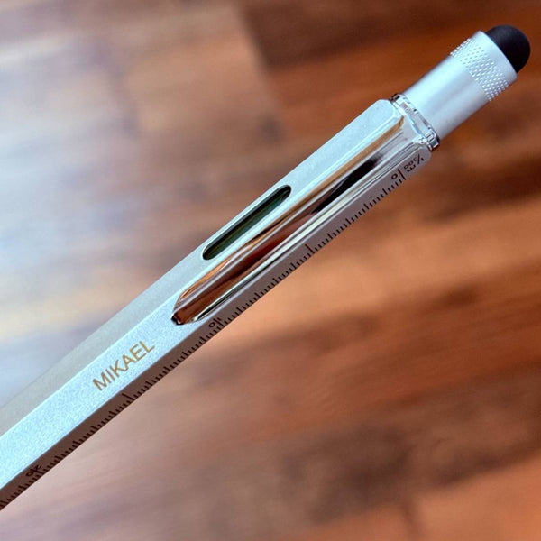 Load image into Gallery viewer, Personalized Name Engraving On Monteverde Tool Fountain Pen Silver