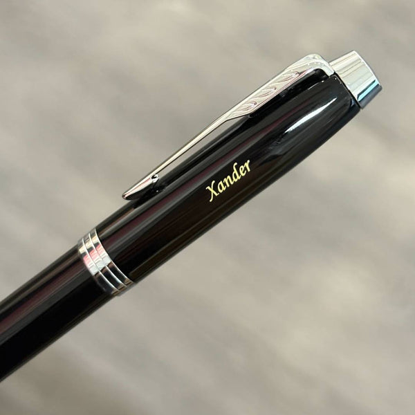 Load image into Gallery viewer, Personalized Name Engraving On Parker IM Black CT Rollerball Pen