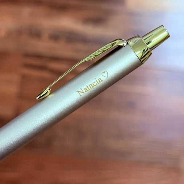 이미지를 갤러리 뷰어에 로드 , Personalized Name Engraving On Parker IM PROFESSIONAL Ballpoint Pen - Monochrome Champagne