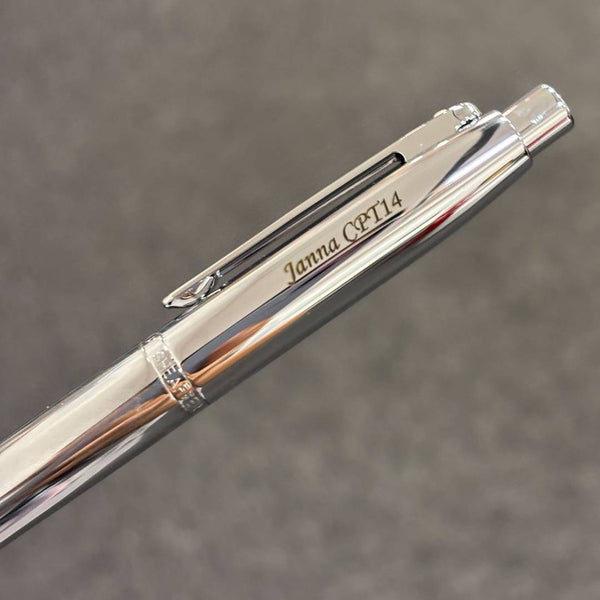 将图片加载到图库查看器,Personalized Name Engraving On Sheaffer VFM E9421 Ballpoint Pen - Polished Chrome with Chrome Plated Trims