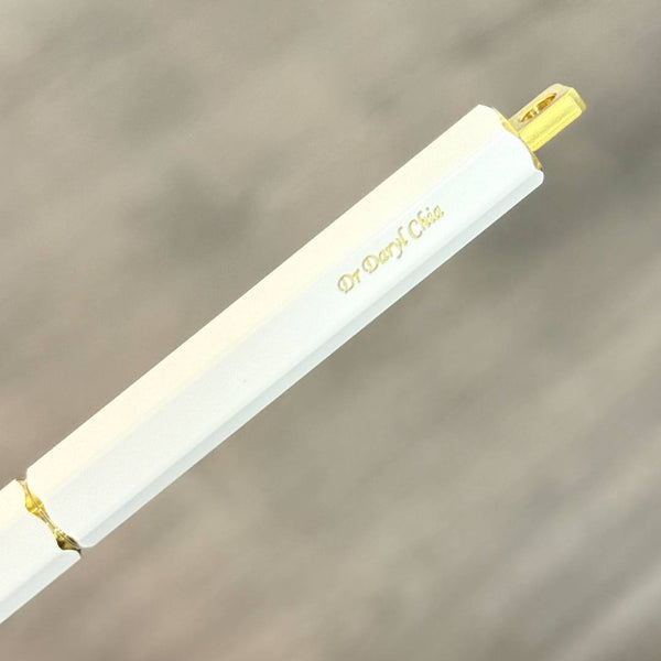 Load image into Gallery viewer, Personalized Name Engraving On Ystudio Brassing Portable Ballpoint Pen White