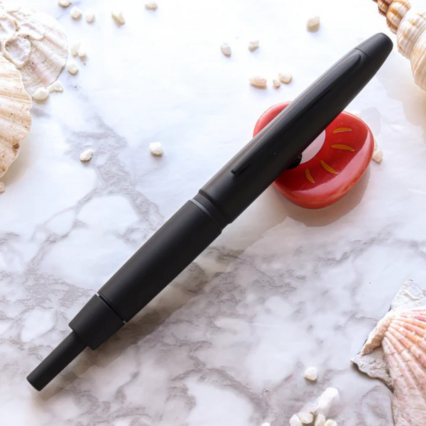 Load image into Gallery viewer, Pilot Vanishing Point Capless Luxury LS Fountain Pen - Black Matte 18K Gold Rhodium-plated Nib