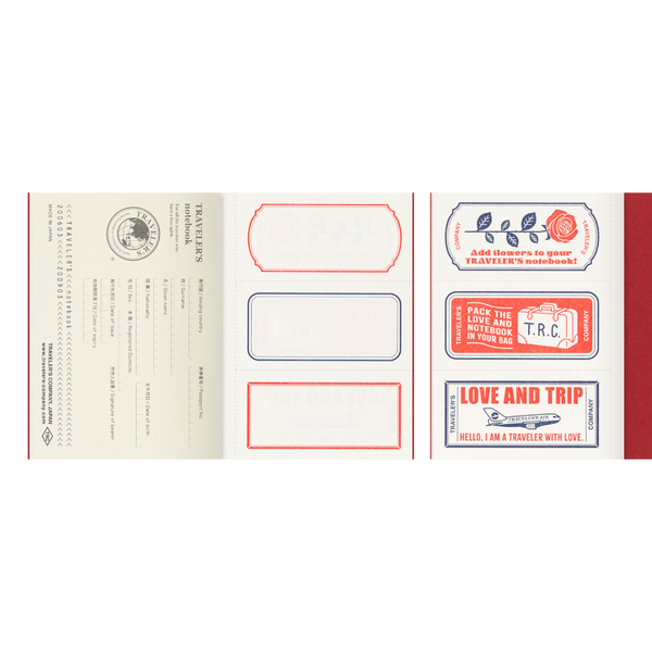 Load image into Gallery viewer, TRAVELER's notebook Regular Size Refill LOVE AND TRIP