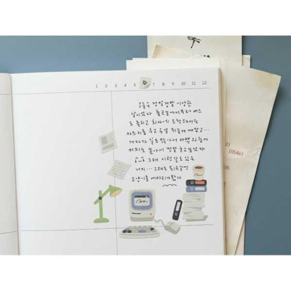 画像をギャラリービューアに読み込む, Suatelier Daily Deco Sticker - Retro Office