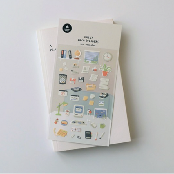 画像をギャラリービューアに読み込む, Suatelier Daily Deco Sticker - Retro Office