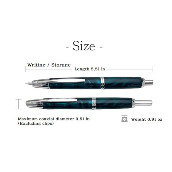 将图片加载到图库查看器,Pilot Capless (Vanish Point) SE Fountain Pen Marble Black,Marble Green,Marble Blue,Marble Orange,Marble Red,18K Gold Rhodium-plated Nib,Marble Black - Fine/Medium