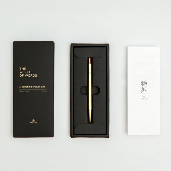 이미지를 갤러리 뷰어에 로드 , Ystudio Classic Revolve - Mechanical Pencil Lite - Brass