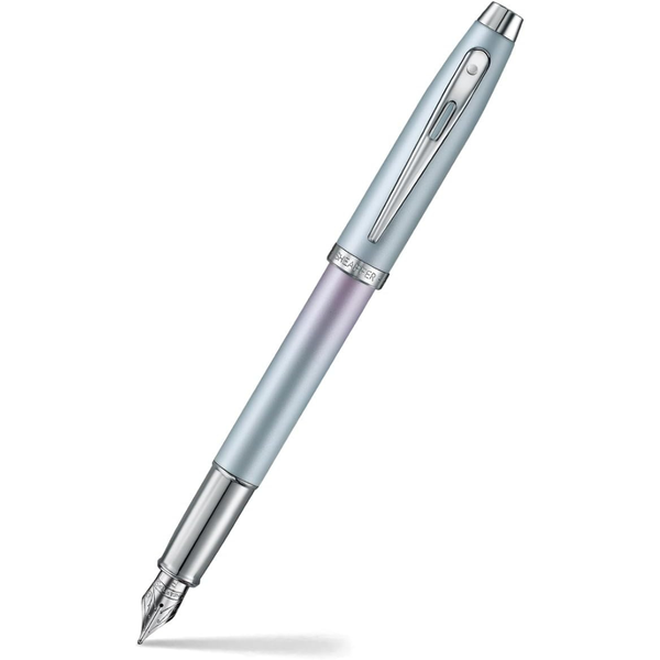 Load image into Gallery viewer, Sheaffer 100 9376 Expressions Blue and Pink Pearlised Gradient with Chrome-plated Trims Fountain Pen (WW31 Expressions)